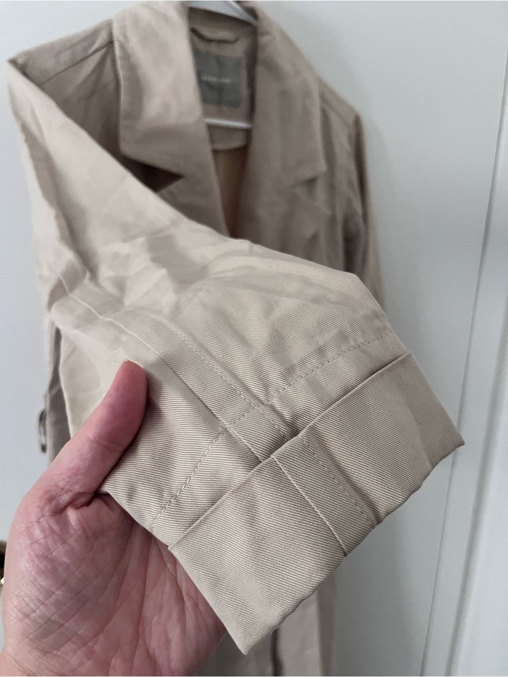 Everlane Women’s Drape Trench Coat Khaki Double Breasted Lyocell Size XS - Picture 7 of 15